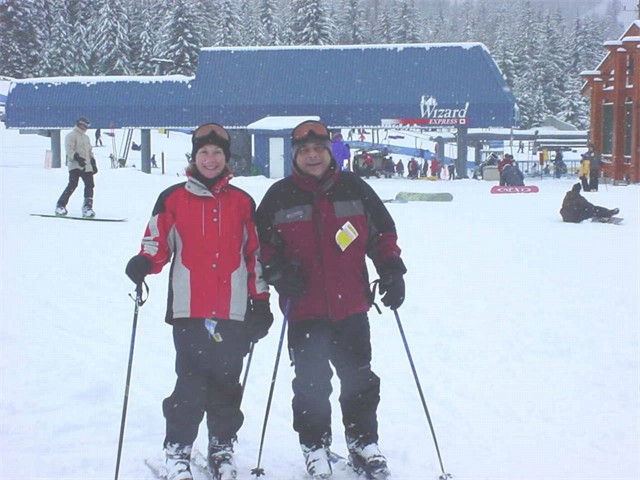 Heather and Rick Skiing